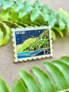 Nā Pali Post Stamp Pin